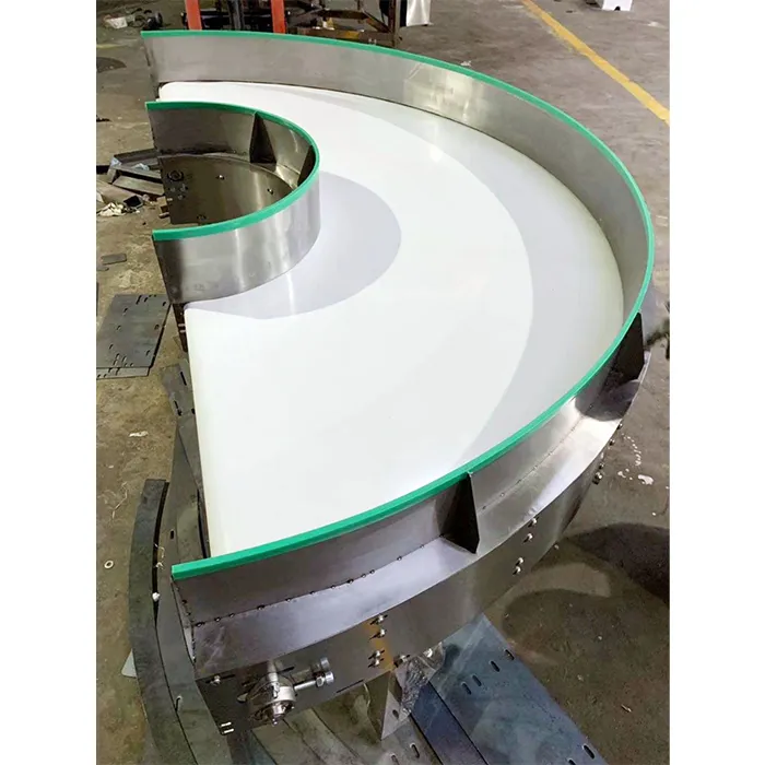 Curved Conveyor Deck and Turning Structure